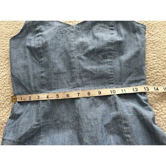 J. Crew Women's Chambray Slip Midi Dress Vista Blue Wash Size 6P - Picture 10 of 14